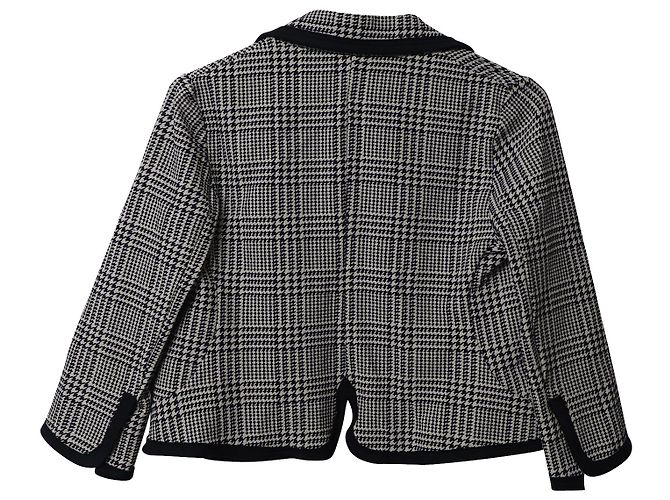 Giacca corta Marni a quadri in cotone nero - vista 5
