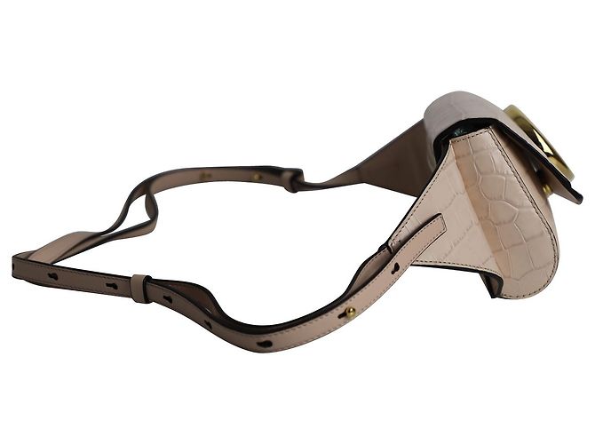 C Belt Bag Chloé Chloe C Gürteltasche aus hellrosa Leder mit Krokodilprägung - Ansicht 3