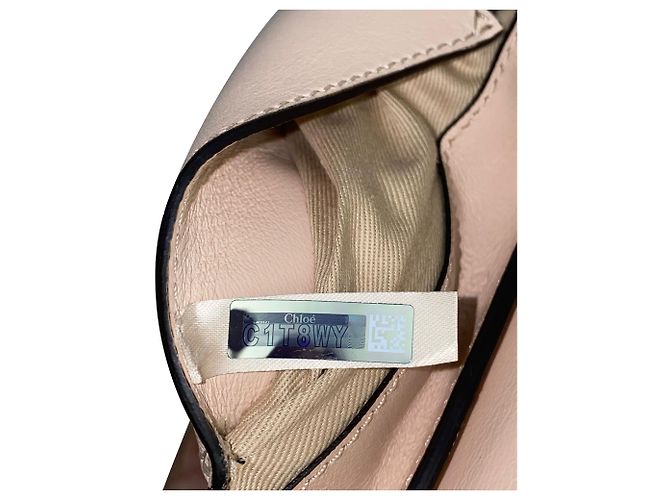C Belt Bag Chloé Chloe C Gürteltasche aus hellrosa Leder mit Krokodilprägung - Ansicht 7