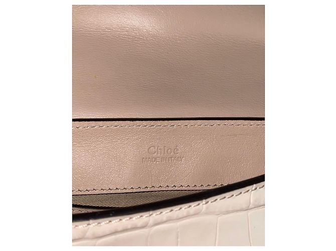 C Belt Bag Chloé Chloe C Gürteltasche aus hellrosa Leder mit Krokodilprägung - Ansicht 8
