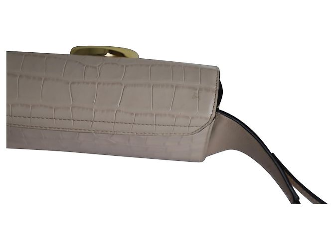 C Belt Bag Chloé Chloe C Gürteltasche aus hellrosa Leder mit Krokodilprägung - Ansicht 9