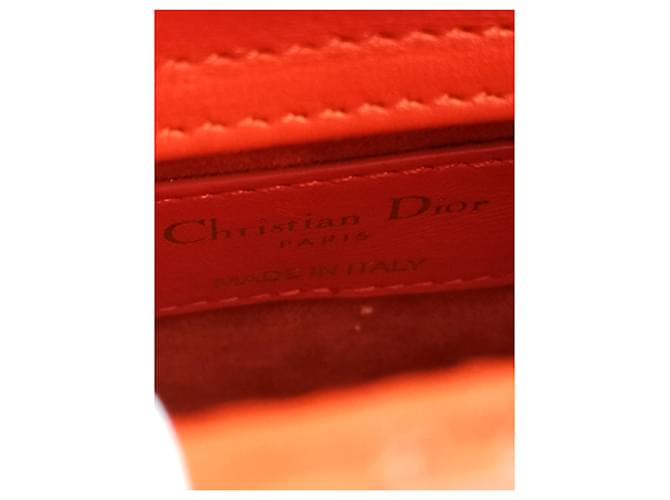 Christian Dior Borsa Lady Dior Micro GHW Arancione - vista 6