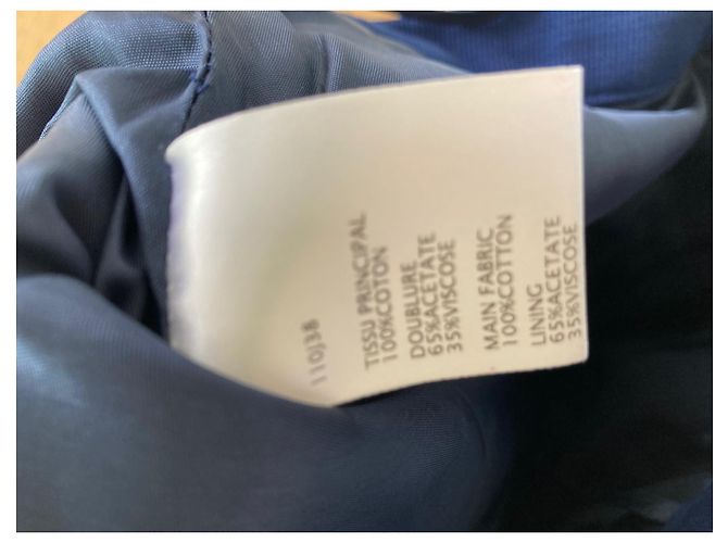 Falda trapézio Carven de algodón azul talla 36 - vista 4