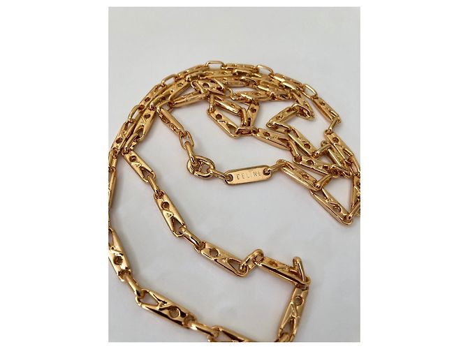 Collar Céline chapado en oro con pinzas para la ropa Dorado - vista 3