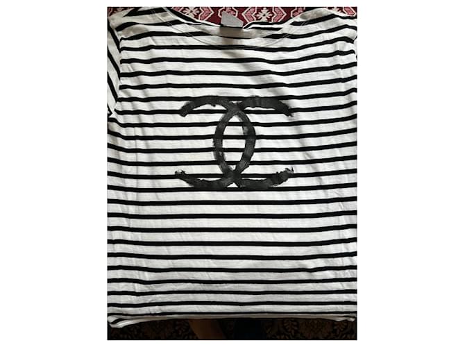 Chanel Cime Bianco Blu navy - vista 2