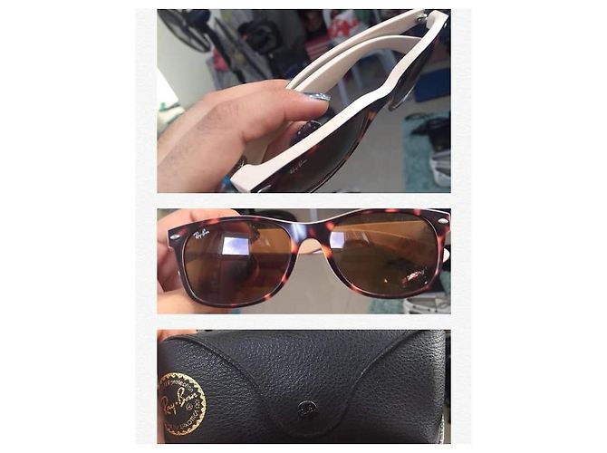 Ray-Ban ORIGINAL VINTAGE RAY BAN SUNGLASSES WITH CONTAINER - Leopard Print ️ Brown - view 2