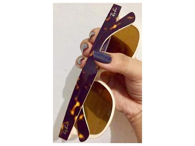Ray-Ban ORIGINAL VINTAGE RAY BAN SUNGLASSES WITH CONTAINER - Leopard Print ️ Brown - view 4