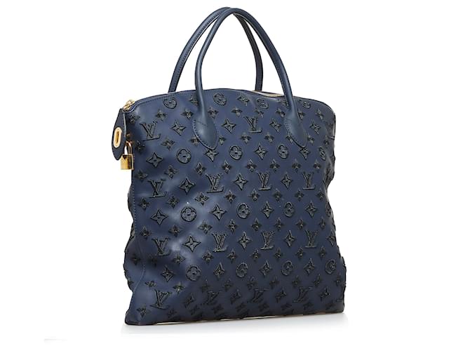 Louis Vuitton Blu Monogram Dipendenza Lockit Verticale MM Blu scuro - vista 2