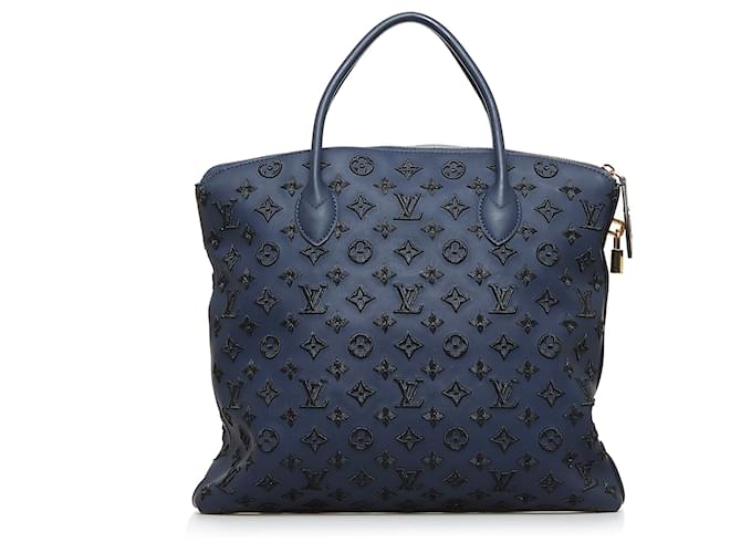 Louis Vuitton Blu Monogram Dipendenza Lockit Verticale MM Blu scuro - vista 3