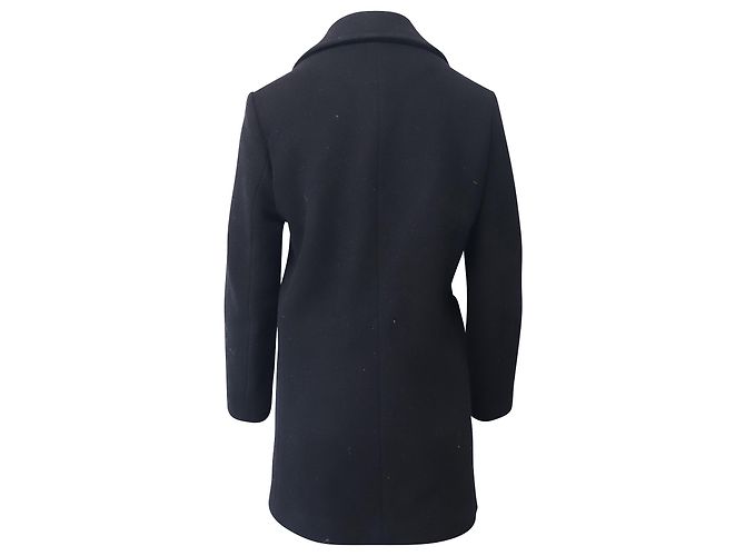 Peacoat petto foderato Sandro Paris in lana nera Nero - vista 3