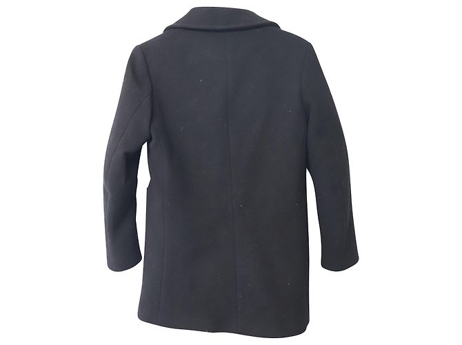 Peacoat petto foderato Sandro Paris in lana nera Nero - vista 5