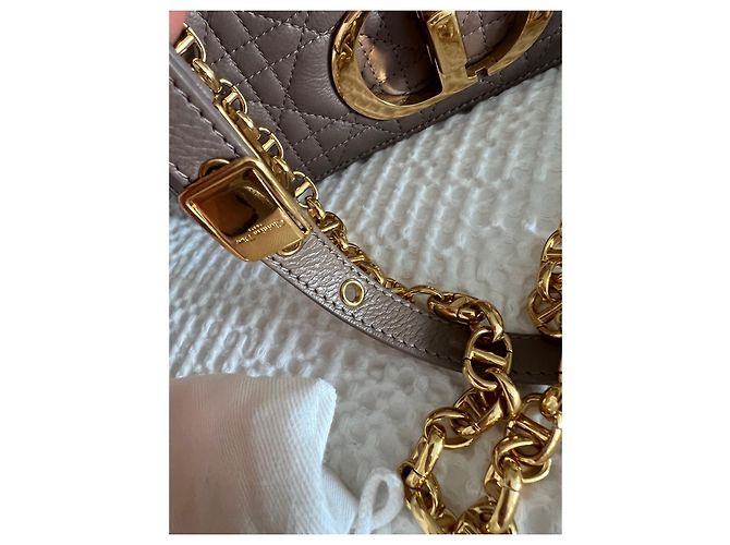 Borsa a mano Christian Dior Caro in pelle marrone - vista 10