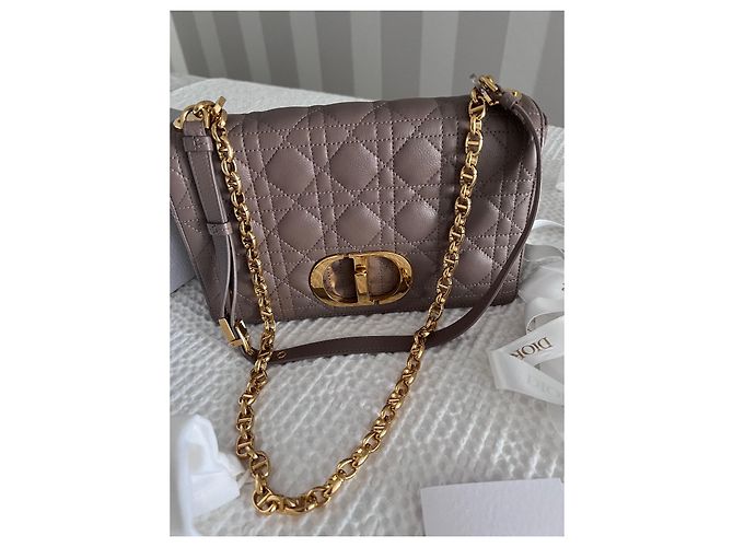 Borsa a mano Christian Dior Caro in pelle marrone - vista 11