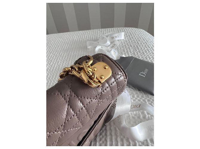 Borsa a mano Christian Dior Caro in pelle marrone - vista 12