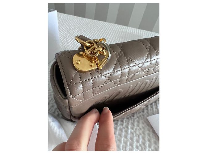 Borsa a mano Christian Dior Caro in pelle marrone - vista 13