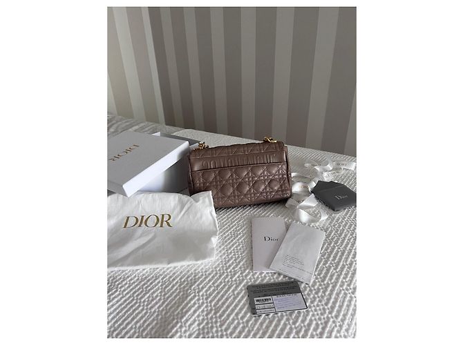 Borsa a mano Christian Dior Caro in pelle marrone - vista 16