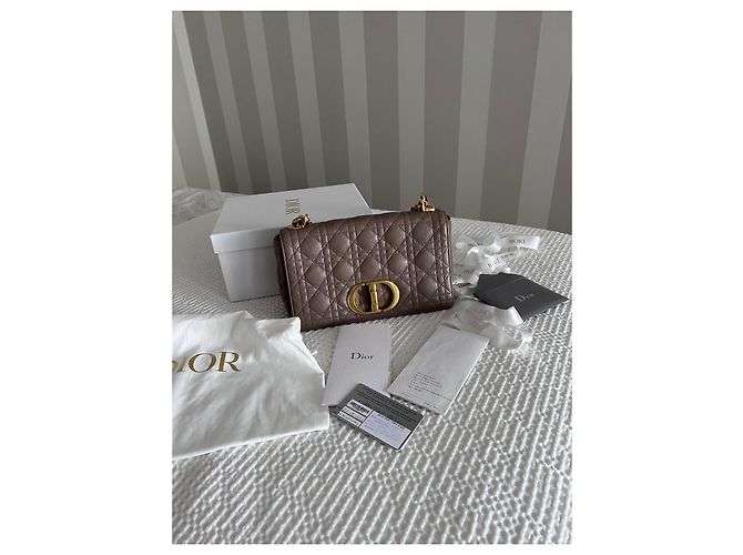 Borsa a mano Christian Dior Caro in pelle marrone - vista 2