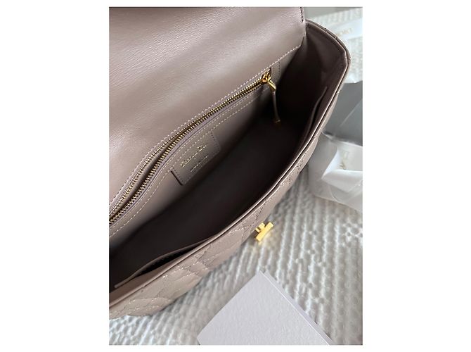 Borsa a mano Christian Dior Caro in pelle marrone - vista 4