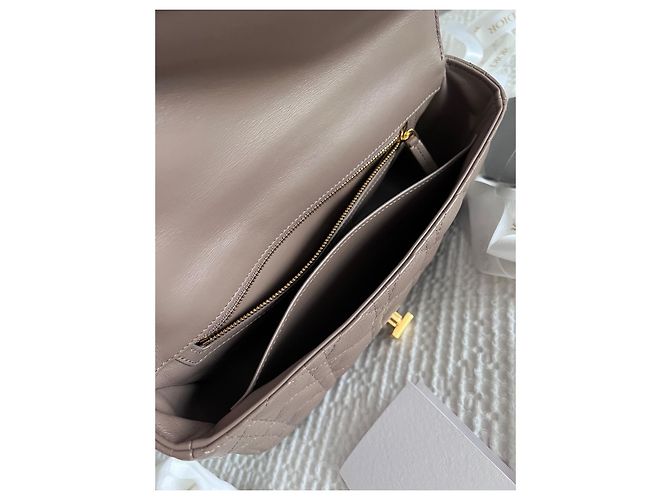 Borsa a mano Christian Dior Caro in pelle marrone - vista 7