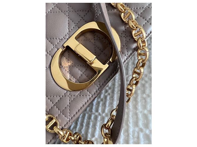 Borsa a mano Christian Dior Caro in pelle marrone - vista 8