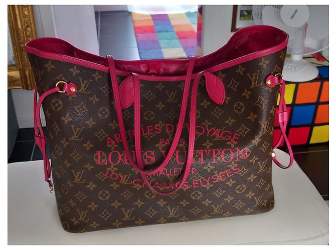 Louis Vuitton Neverfull GM Limited Edition-Tasche 2013 Fuschia - Ansicht 2