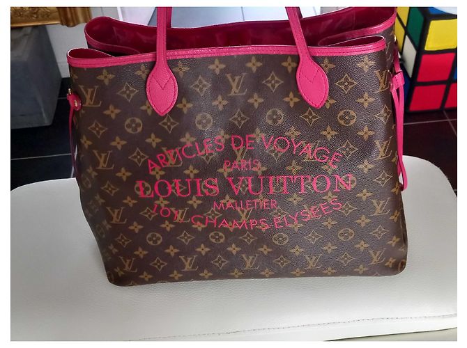 Louis Vuitton Neverfull GM Limited Edition-Tasche 2013 Fuschia - Ansicht 3