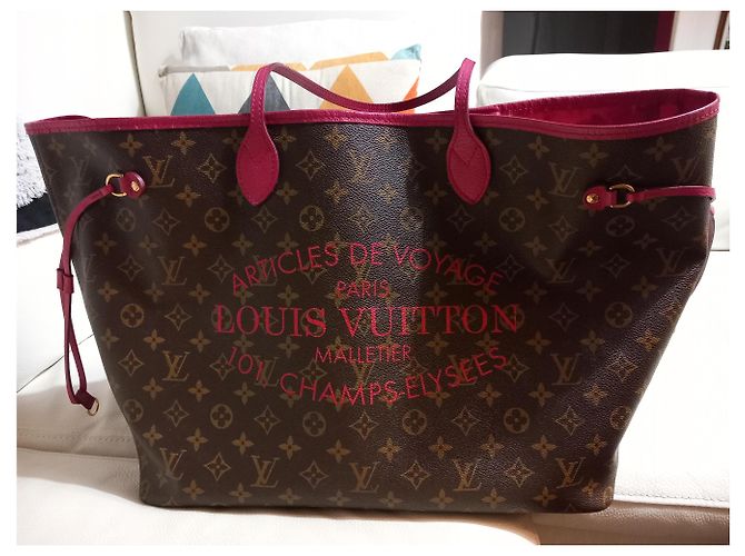 Louis Vuitton Neverfull GM Limited Edition-Tasche 2013 Fuschia - Ansicht 9