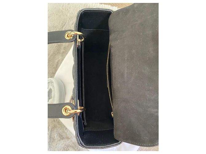 Borsa Lady Dior Dior in pelle d'agnello nera Nero - vista 4