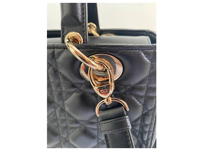Borsa Lady Dior Dior in pelle d'agnello nera Nero - vista 7