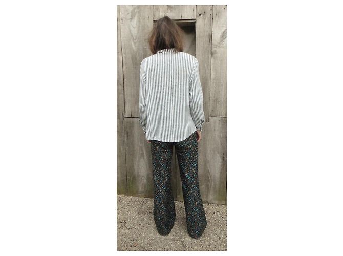 Givenchy Seersucker-Jacke t 38 /40 Weiß Blau - Ansicht 8