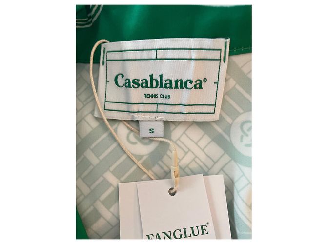 Camicia Casablanca Tennis Club in cotone verde - vista 3