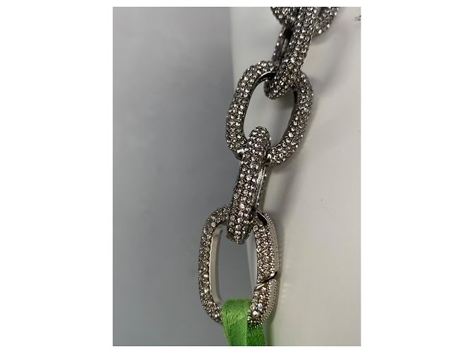 Autre Marque Vestido de viscosa verde satinado Giuseppe Di Morabito - vista 2