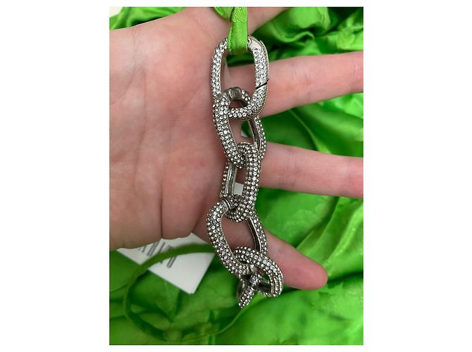 Autre Marque Vestido de viscosa verde satinado Giuseppe Di Morabito - vista 5
