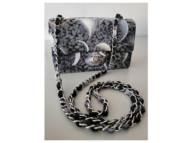 Timeless Chanel Paillettes Mini Rettangolare Nero Multicolore - vista 2