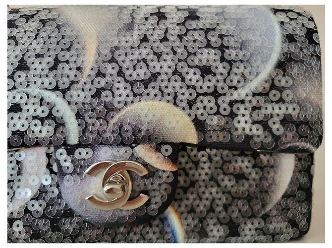 Timeless Chanel Paillettes Mini Rettangolare Nero Multicolore - vista 3