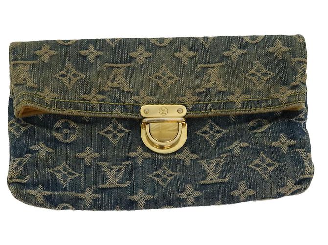 LOUIS VUITTON Monogram Denim Pochette Platt Pochette Blu M95007 LV Aut 42129 - vista 13