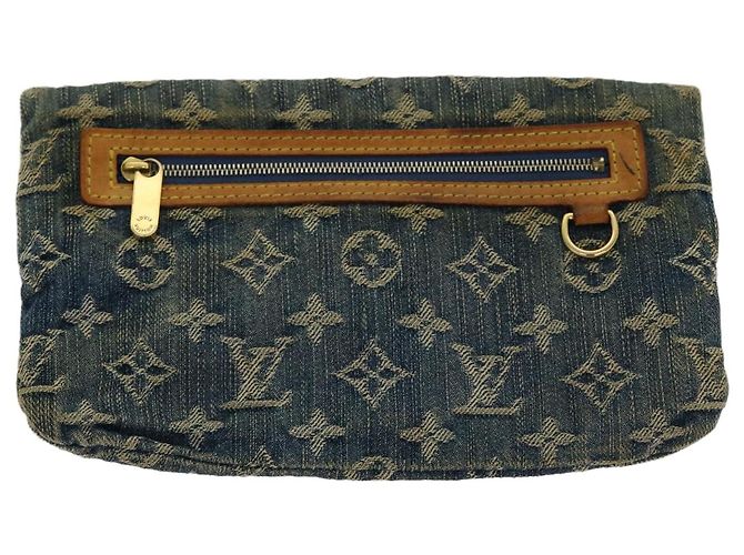 LOUIS VUITTON Monogram Denim Pochette Platt Pochette Blu M95007 LV Aut 42129 - vista 2