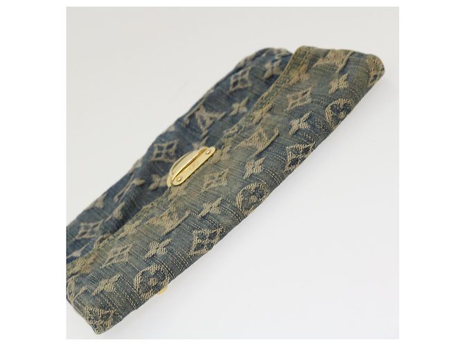 LOUIS VUITTON Monogram Denim Pochette Platt Pochette Blu M95007 LV Aut 42129 - vista 3