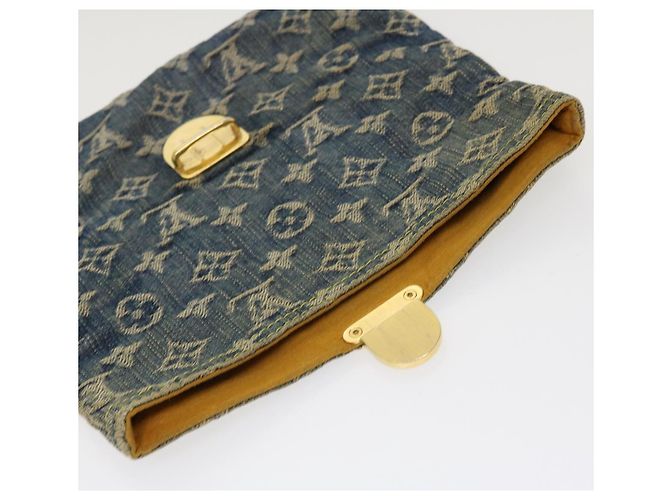 LOUIS VUITTON Monogram Denim Pochette Platt Pochette Blu M95007 LV Aut 42129 - vista 4