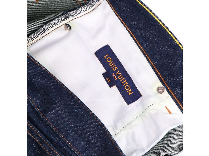 Jeans LOUIS VUITTON T.fr 44 Algodão Azul - vista 5