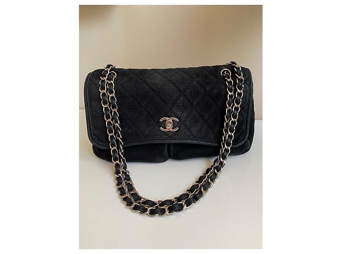 Chanel Timeless Classic borsa con patta in pelle nera Nero - vista 2