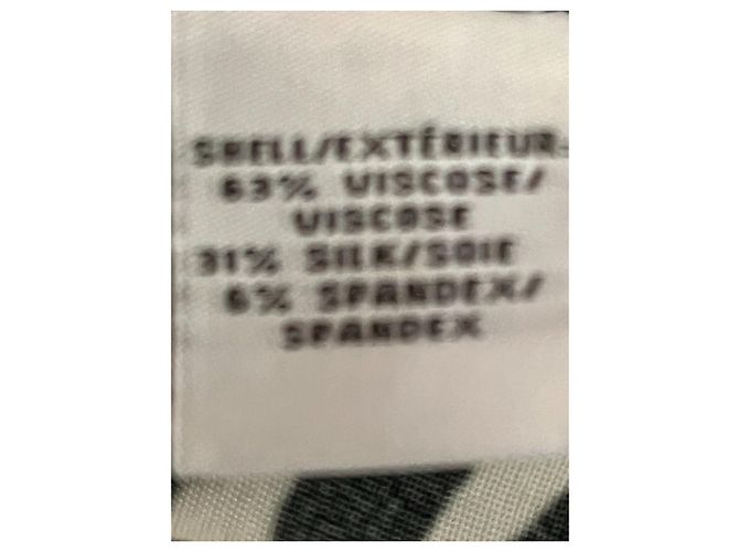 Diane Von Furstenberg DvF Agness Vestido de crepé grueso estampado Negro Blanco - vista 7