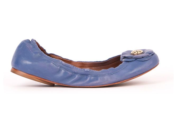 TORY BURCH  Bailarinas EU 38 Cuero Azul - vista 2