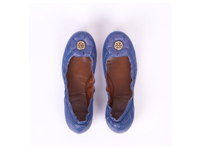 TORY BURCH  Bailarinas EU 38 Cuero Azul - vista 3
