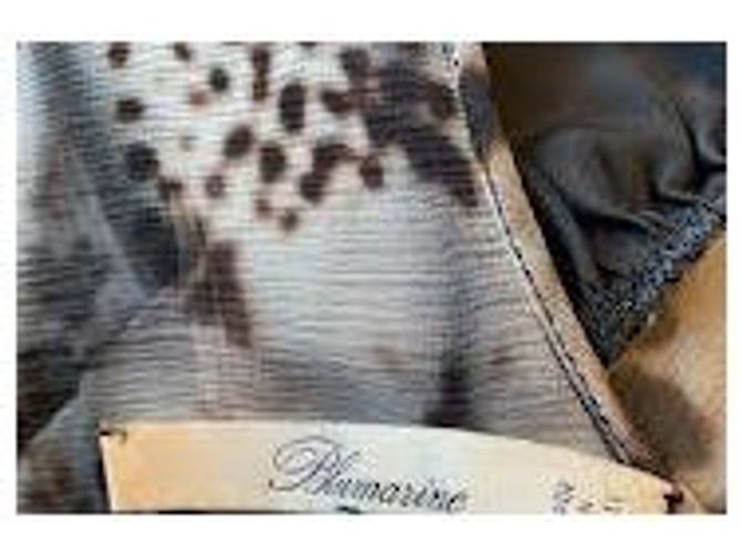 Blumarine Kleid mit Leopardendetails aus reiner SEIDE Braun Schwarz Beige Bronze - Ansicht 9