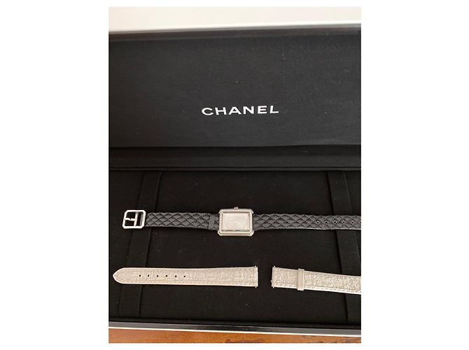 Boyfriend Relógio Chanel Boy Friend em aço e diamantes Preto - vista 3