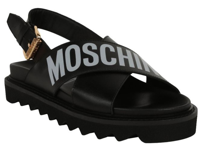 Moschino Criss-Cross-Logo-Sandalen - Ansicht 2