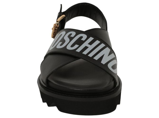 Moschino Criss-Cross-Logo-Sandalen - Ansicht 4