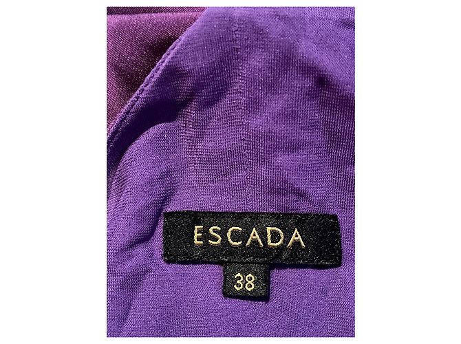 Abito Escada monospalla in misto seta viola Porpora - vista 5