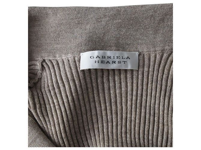 Gabriela Hearst Rippstrickoberteil aus grauem Kaschmir - Ansicht 4